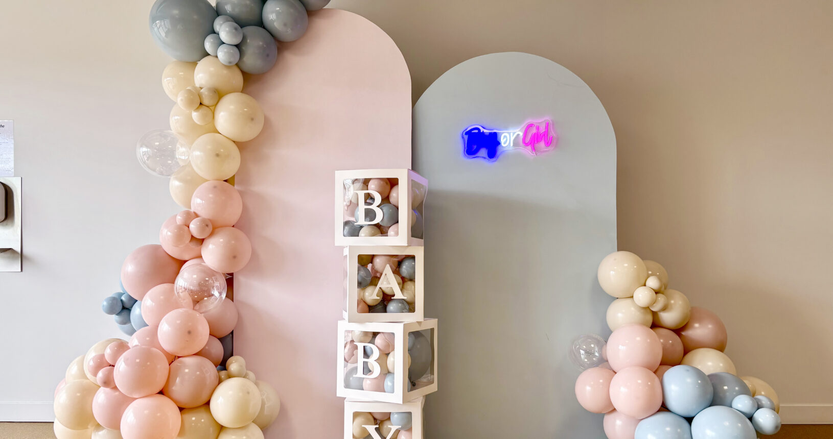 Arche de ballon gender reveal