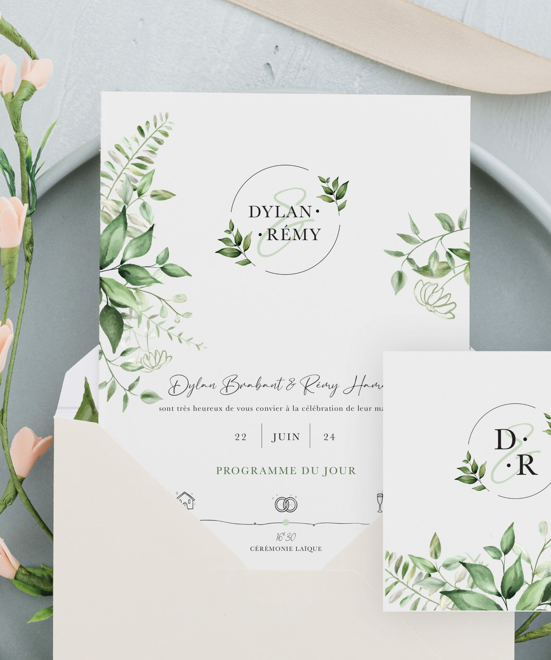 faire-part de mariage nature