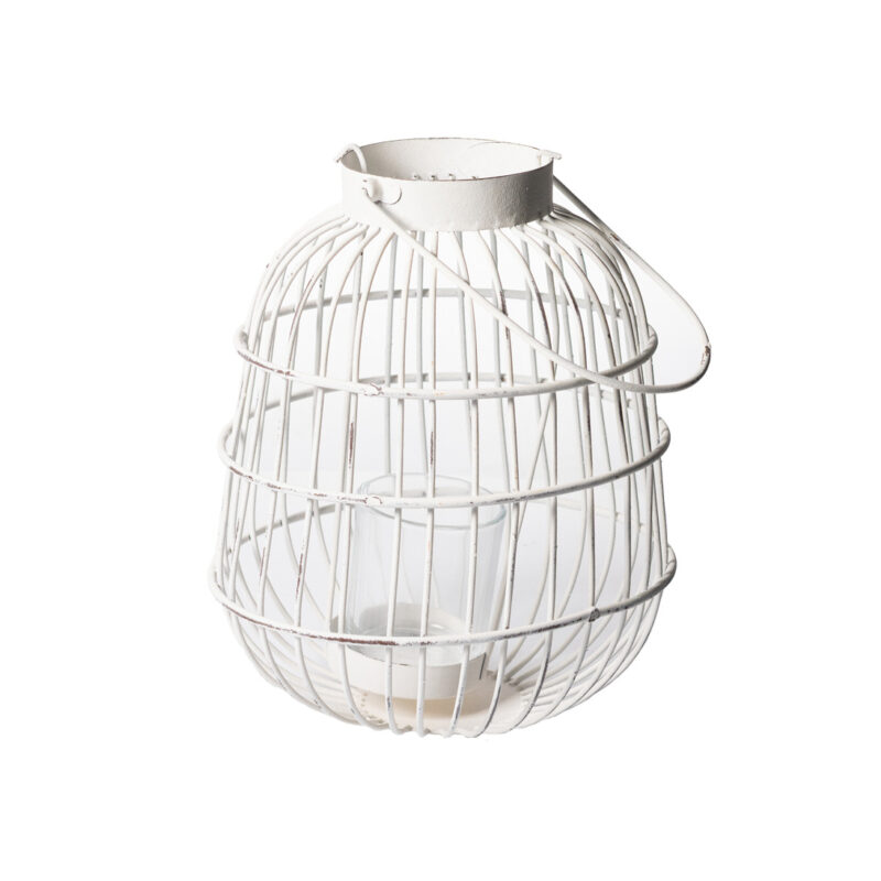 lanterne blanche métal
