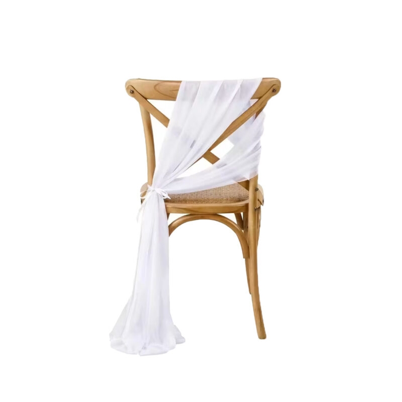 drapé de chaise blanc